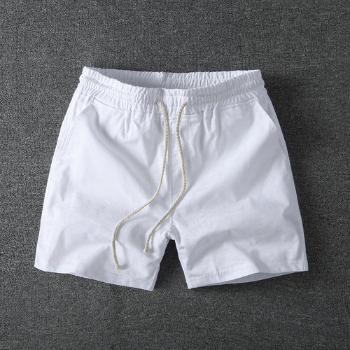 夏季薄款亚麻透气三分四分裤男士潮流百搭修身外穿美式休闲短裤子