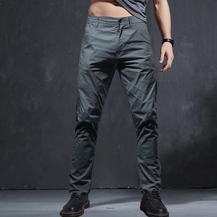 夏季薄款运动休闲裤男士清凉透气直筒休闲长裤修身轻盈男士工装裤