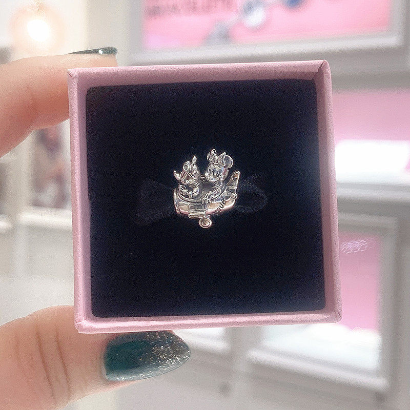 pandora潘多拉官网正品迪士尼米奇米妮飞机同游串饰轻奢790108c00