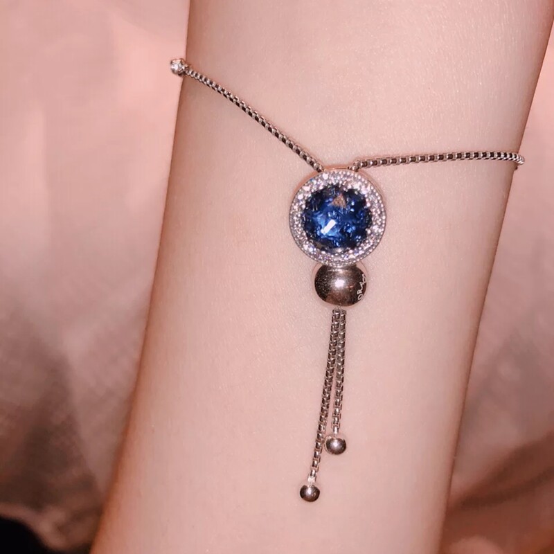 pandora潘多拉海洋之心手链纯银璀璨之心情人节生日礼物女zt0134