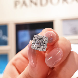 Pandora潘多拉官网正品新款几何光辉925银串珠珠子796206CZ