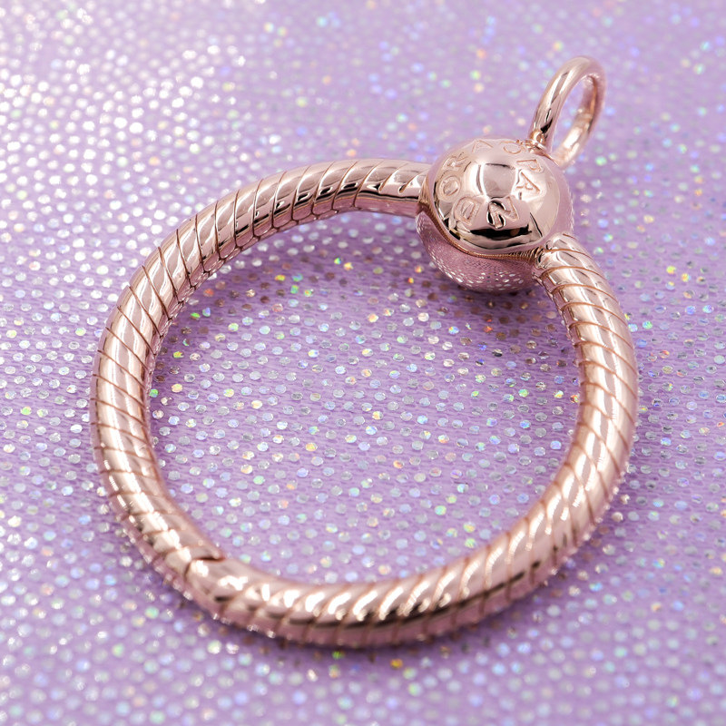pandora潘多拉官网 玫瑰金色字母o吊坠388296可搭串饰多变造型女