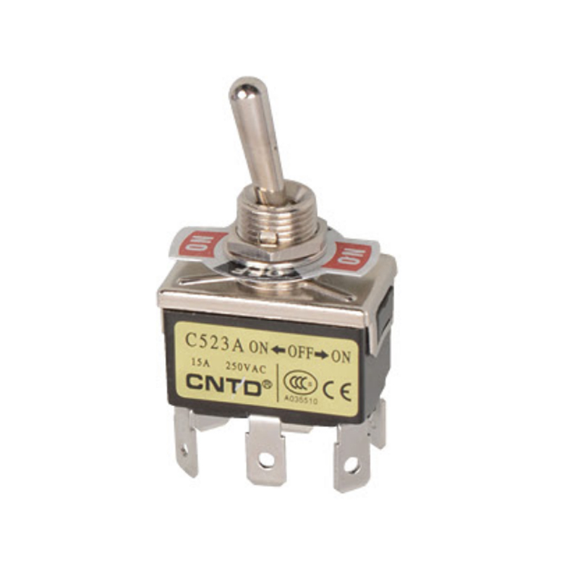 CNTD昌得 C523R 15A 自复位 钮子开关 6脚3档  拨动开关 C5R23A