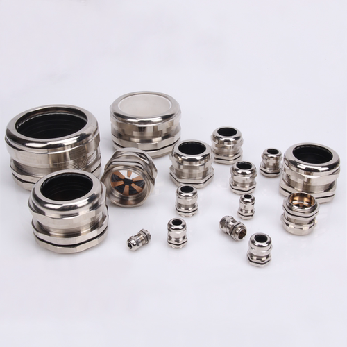 M80*2金属电缆防水/防电磁接头 黄铜镀镍电缆接头 填料函 NPM80