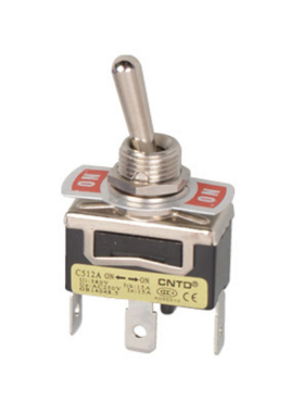CNTD昌得 C512R 15A 自复位钮子开关 3脚2档 拨动开关 C5R12A