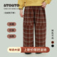 大耳象女童加绒格子裤 子 宝儿直筒百搭休闲宽松保暖厚长裤 冬季 新款