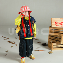 utouto大耳象女童牛仔马甲系带休闲牛仔裤2025秋季新款宝儿套装