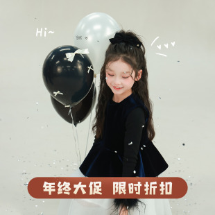 大耳象女童丝绒网纱公主裙冬季 宝儿蓬蓬气质礼服连衣裙子 新款