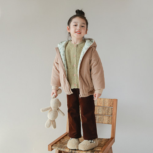 utouto两面穿碎花棉服