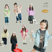 大耳象女童纯色连帽运动外套秋季 儿童宽松休闲 新款