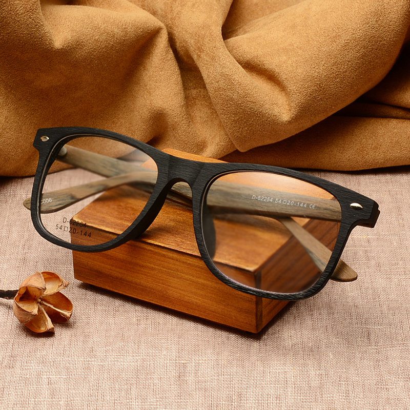 复古九十木质超大框眼镜架男板材大脸眼镜架女韩版潮配近视眼镜框
