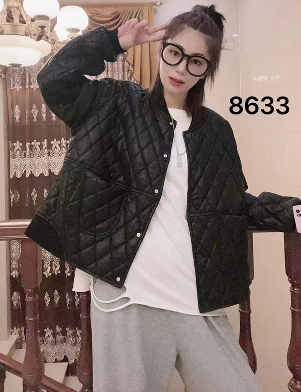 新款宽松大码加厚pu皮棉衣棉服抖音网红短款秋冬季皮衣黑色外套女