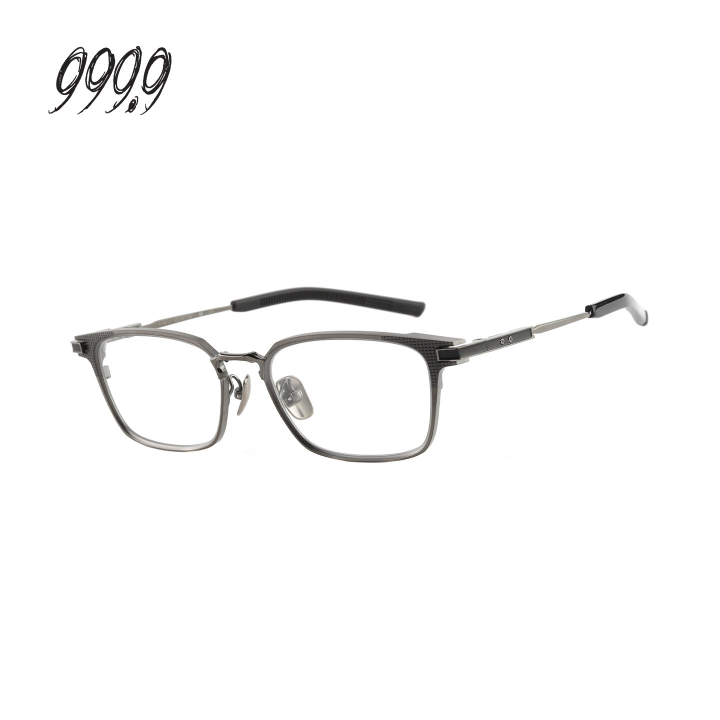 【门店自提】999.9眼镜框男HIGH-END商务方形近视钛金镜架S-06T H
