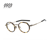 999.9眼镜新款 男女日本手造全框圆形镜架复古风近视可配镜片