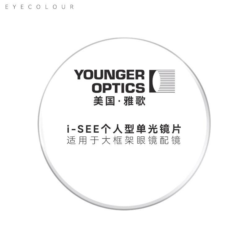 【大框适用】美国·雅歌i-see个人型单光防蓝光变色近视眼镜片