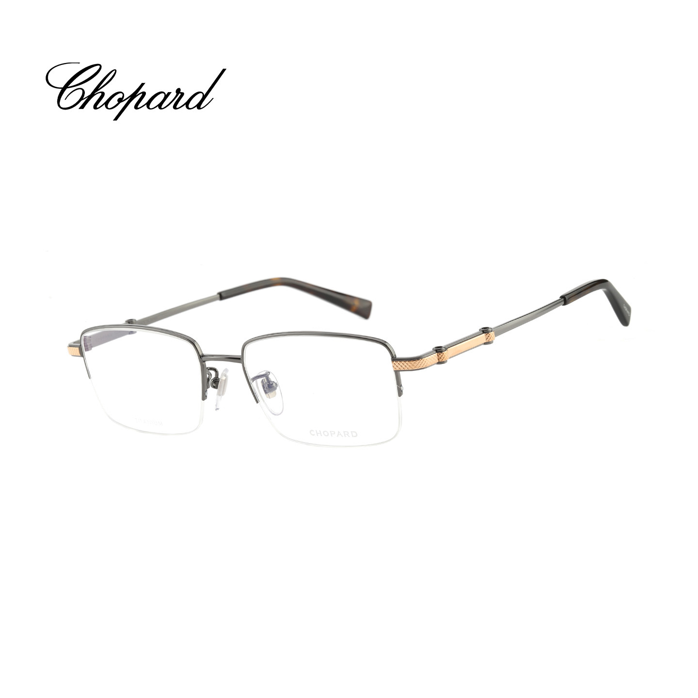 【门店自提】CHOPARD萧邦眼镜框男钛金半框光学近视眼镜架VCHL46J