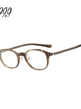 FOUR NINES 999.9眼镜架女椭圆形日本手作近视光学眼镜框男NP-771
