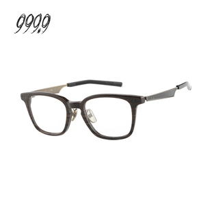 111 999.9眼镜男日本手工方框镜架女可配近视镜片NPM 门店自提