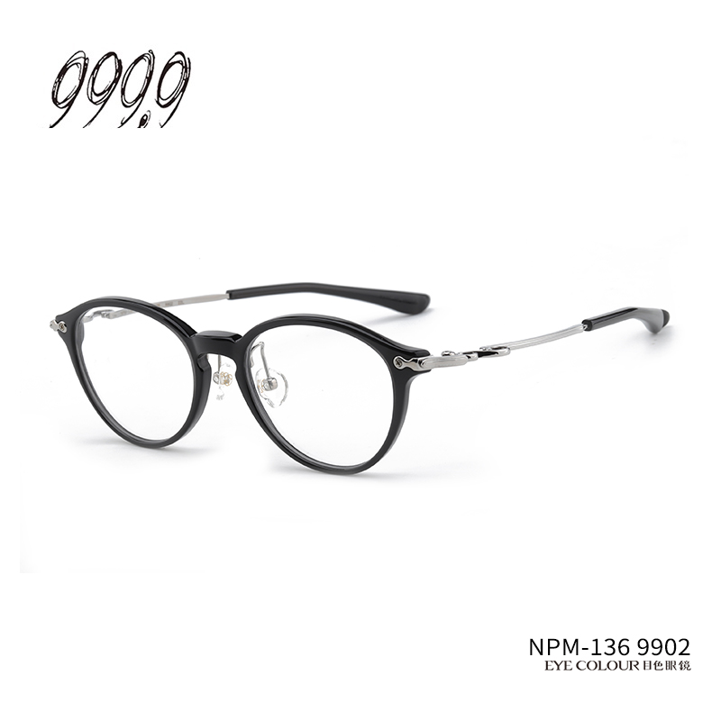 999.9眼镜日本手作板材圆形全框复古镜框女可配近视镜架男NPM-136