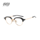 999.9眼镜框日本手造正品 男女圆形眉型半框架近视镜架可配镜M 166