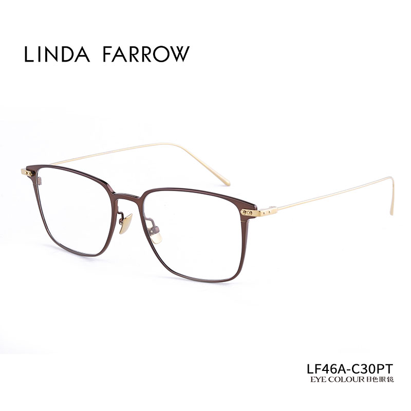 LINDA FARROW琳达法罗眼镜框男休闲方形可配镜近视眼镜架女LF46A