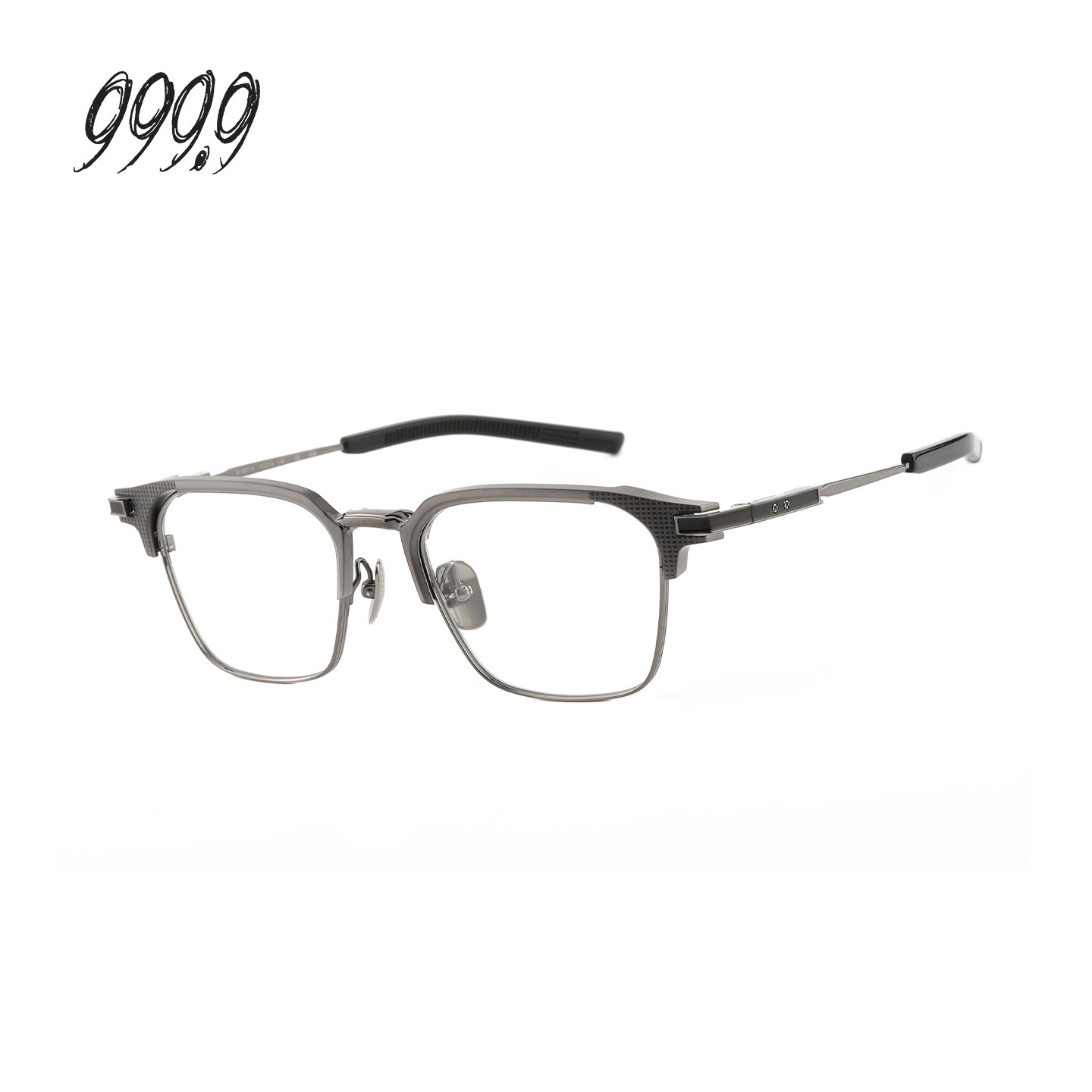 【门店自提】999.9眼镜框男High-end系列钛金方框近视镜架S-08T H