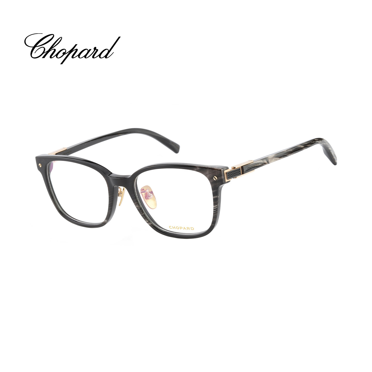 CHOPARD萧邦眼镜框男张新成王栎鑫同款牛角钛金近视眼镜架VCHL40J