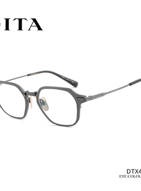 DITA眼镜框日本手造钛金属近视镜架男轻多边形框复古眼镜女DTX425