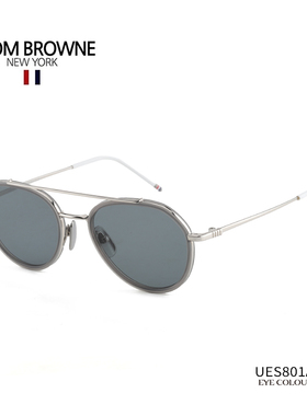 ThomBrowne眼镜汤姆布朗双梁太阳镜圆形男复古遮阳墨镜女 UES801A