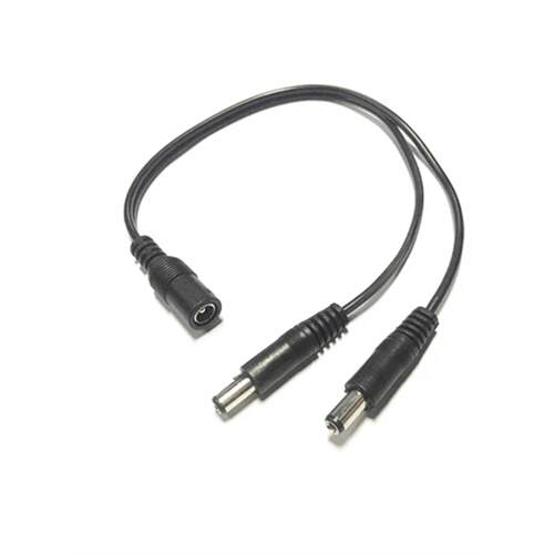 光猫路由器DC5.5*2.1MM一母分二公1拖2监控延长扩展电源线 30厘米