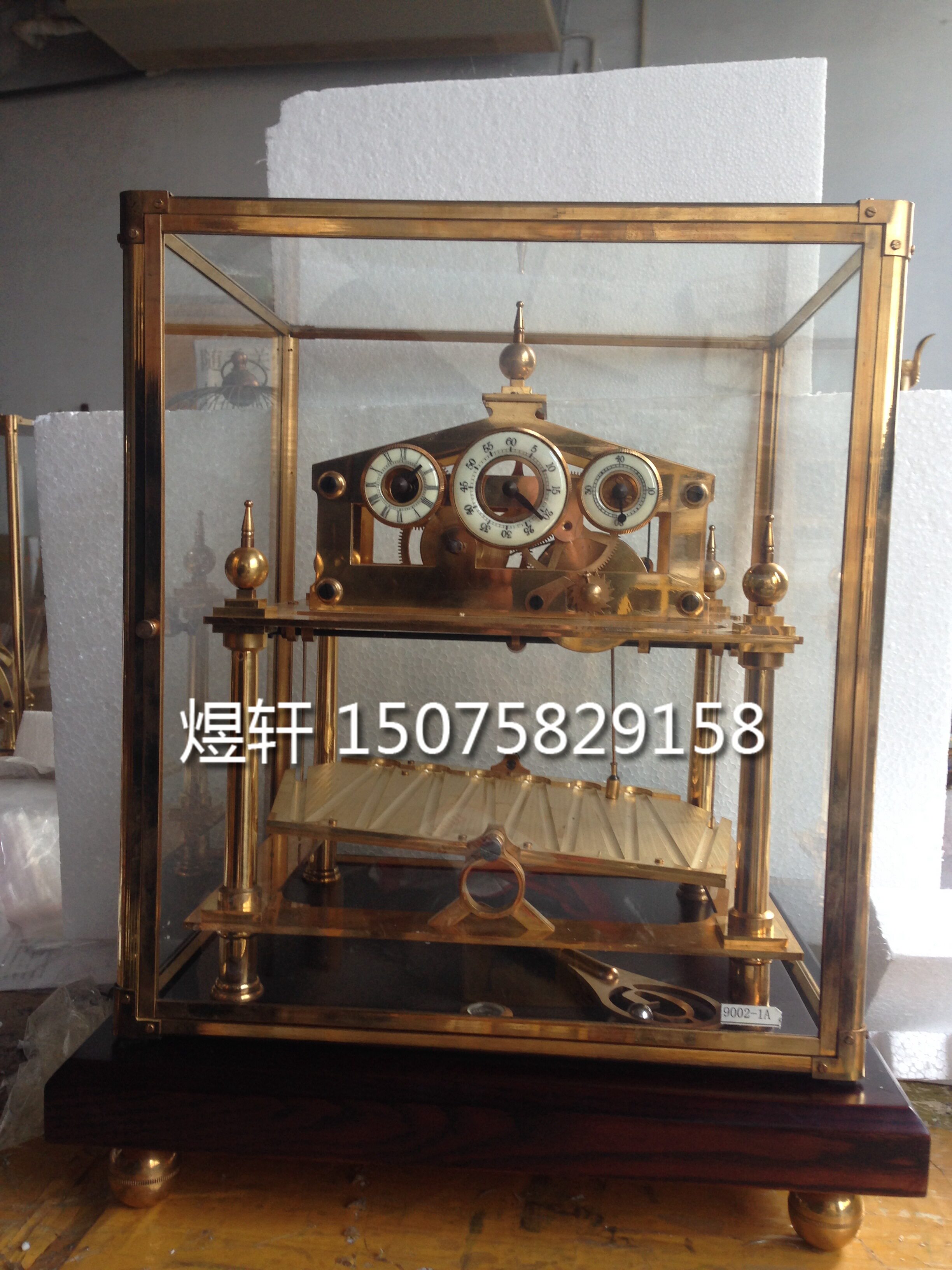 钟表镀金滚珠钟表|趣味古董|老式把玩钟|欧式座钟|机械钟钢珠轨道