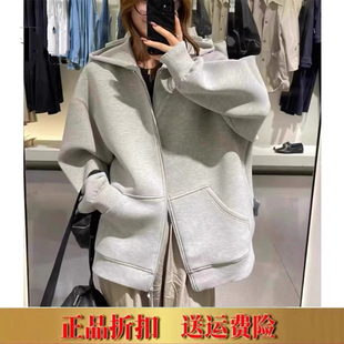 秋季新品女装 连帽长款太空棉夹克外套卫衣 8073221 802