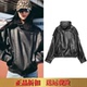 夹克外套皮衣 ZA家春秋新品 PU仿皮短款 机车服立领长袖 4391872 女装