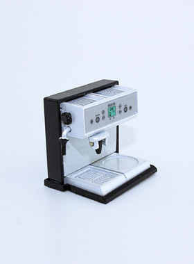 1:12娃娃屋Dolllhouse微缩食玩OB11/BJD场景迷你黑色深红咖啡机