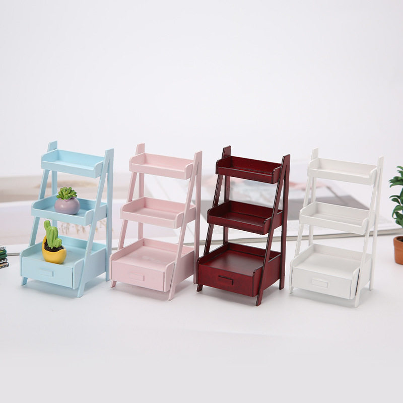 迷你微缩家具木质仿真收纳花架