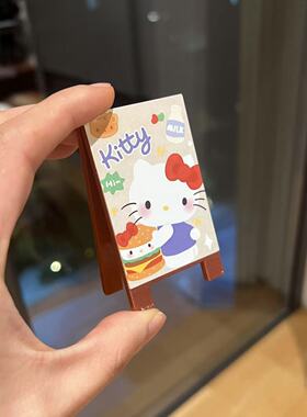 1:12娃娃屋Dollhouse迷你微缩OB11场景KT甜品蛋糕面包店广告牌