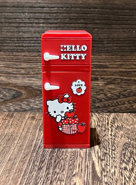 1:12娃娃屋Dollhouse迷你微缩OB11/BJD场景Kt红色仿真厨房冰箱