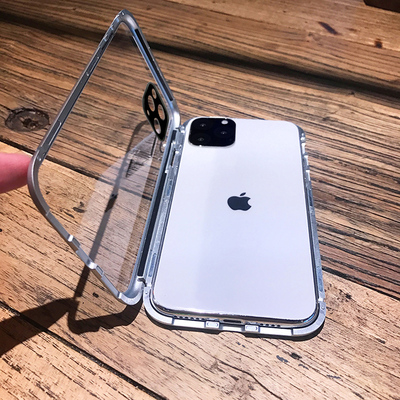 适用苹果12手机壳iPhone11 Pro Max双面磁吸透明玻璃12Mini全包防