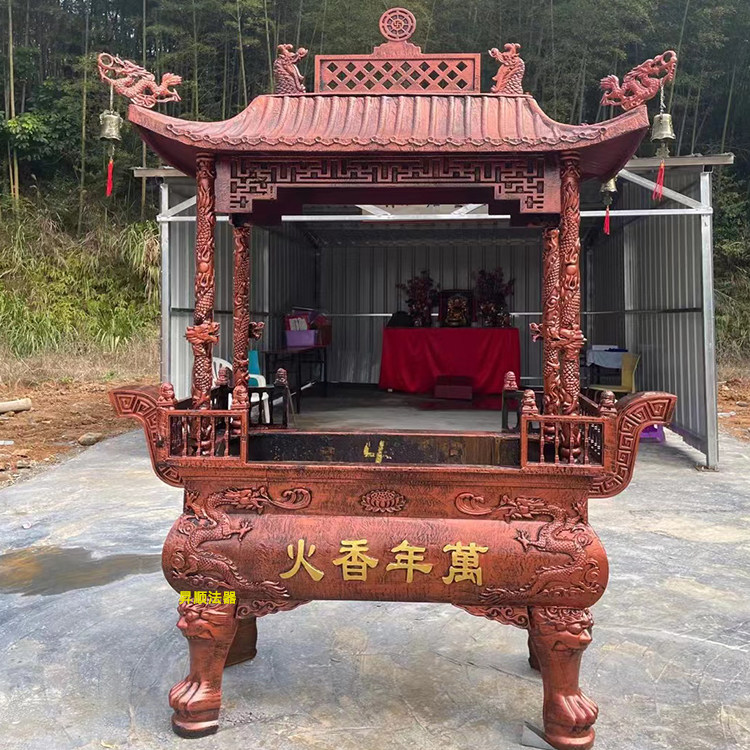 寺庙铸铁长方形香炉厂家佛音阁