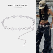 饰裤 欧美风腰链女腰间配饰美式 复古辣妹低腰金属链条腰带装 子挂饰