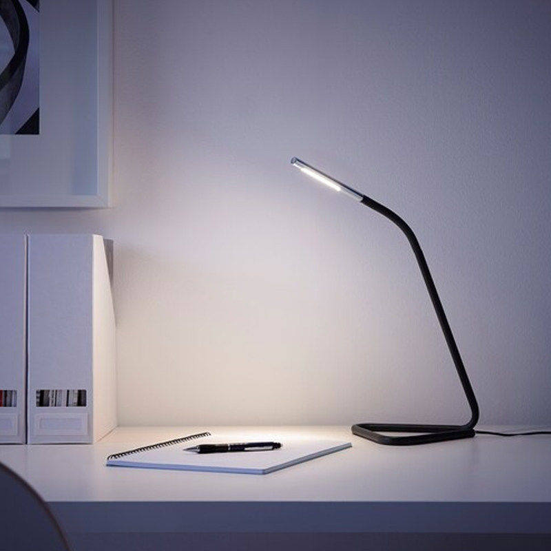 IKEA宜家哈尔特LED工作灯多色家用学生书桌学习护眼灯床头台灯