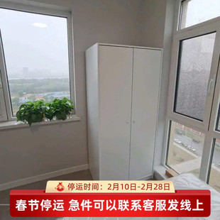 IKEA宜家克勒普斯塔双门衣柜白色家用卧室简约衣柜79x176 厘米