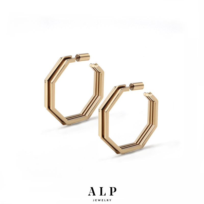 ALP JEWELRY 江疏影同款 欧美个性高级感设计师品牌时尚大圈耳环 饰品/流行首饰/时尚饰品新 耳环 原图主图