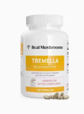 Real Mushrooms Tremella Mushroom Extract (120 ct) Mushroo