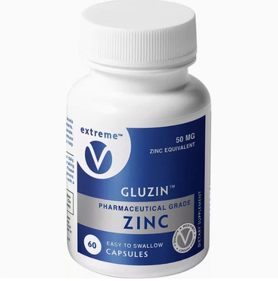 美国代购Gluzin 50MG Pharmaceutical Grade Zinc Vegan Friendly