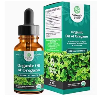 Oregano Oil Organic Liquid Drops for Adults and Kids - Su