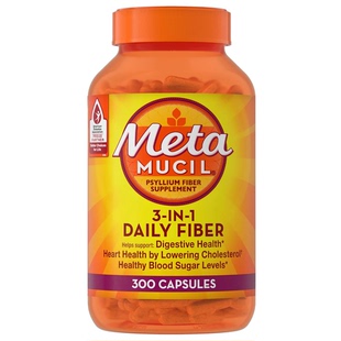 Metamucil, Daily Psyllium Husk Powder Supplement, 3-in-1