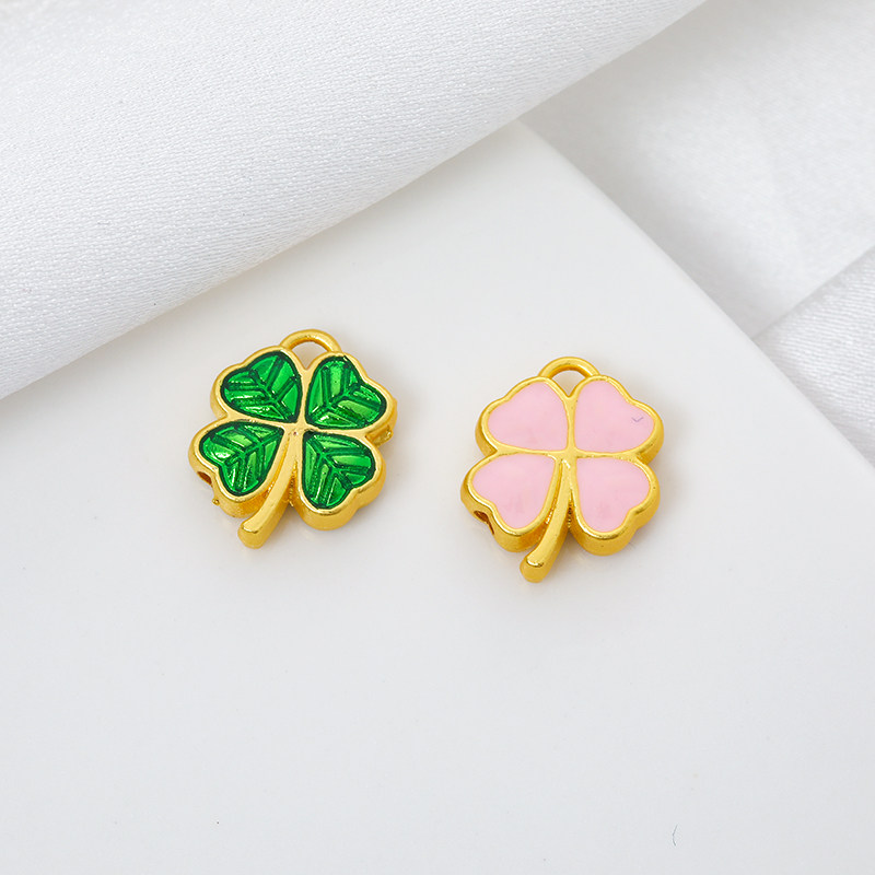 18k包金滴油幸运四叶草双色单挂diy饰品配件挂件吊坠手作饰品配件,饰品/流行首饰/时尚饰品新,其他DIY饰品配件,淘宝优惠券,粉丝福利购,淘宝优惠卷