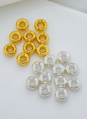 18k包金保色车轮珠隔珠隔片手工串珠diy材料手链项链饰品配件