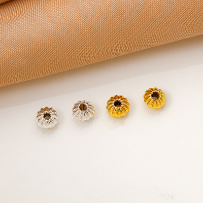 18k包金保色扁瓜珠车轮南瓜珠